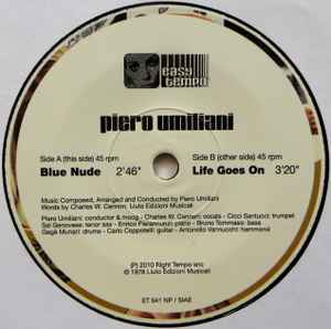Image of Label Cover of 2124350E: 7" - PIERO UMILIANI, Blue Nude/ Life Goes On (Easy Tempo; ET 941 NP, Italy 2010, Picture Sleeve, Limited Edition of 500)   EX/EX