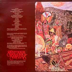 Image of Back Cover of LP - VG/VG - SANTANA, Abraxas (CBS Orange (33 1/3 On Label); 64087, UK 1970, Single Sleeve, A2/B2 Matrix, Chrysalis Music Publishing on Side B, Channels reversed on Side A, Side B Runs Slightly Too Fast.), ,  - 3916345C