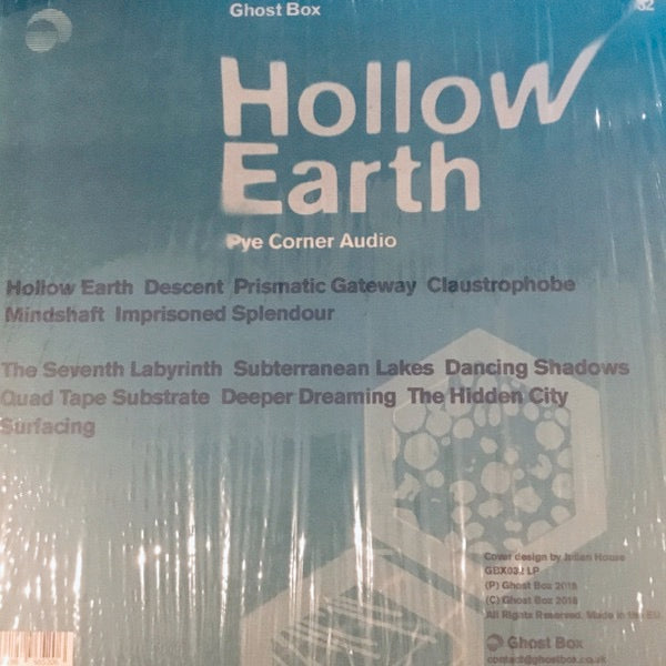 Image of Back Cover of LP - VG+/VG - PYE CORNER AUDIO, Hollow Earth (Ghost Box; GBX032 LP, UK 2019, Textured Sleeve, Inner), In stickered shrink. Light marks and hairlines.,  - 2716053C