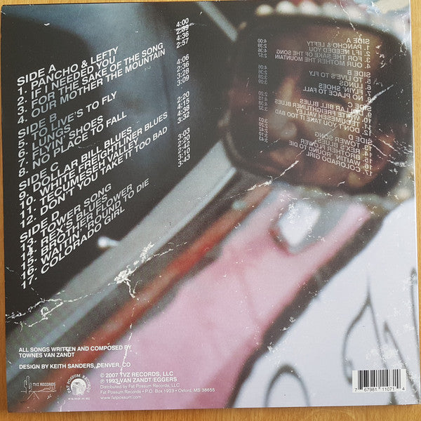 Image of Back Cover of 5114467C: 2xLP - TOWNES VAN ZANDT, Rear View Mirror (Fat Possum Records; FP1107-1, US 2017 Reissue, Insert)   NEW/NEW