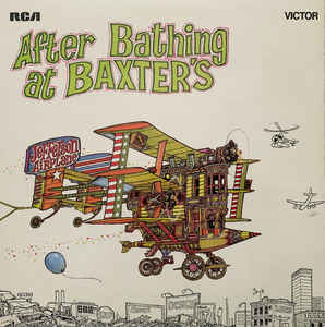 Image of Front Cover of LP - VG/VG - JEFFERSON AIRPLANE, After Bathing at Baxters (RCA Victor Orange; SF 7926, UK 1970 Reissue, Laminated Sleeve), Strong VG, light marks and one heavier mark not affecting play.  Slight sticker damage to sleeve front,  - 3526307E