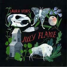 Image of Front Cover of 1524428E: LP - LAURA VEIRS, July Flame (Bella Union; BELLAV220, UK & Europe 2010, Insert) Has 2 inserts  VG+/VG+