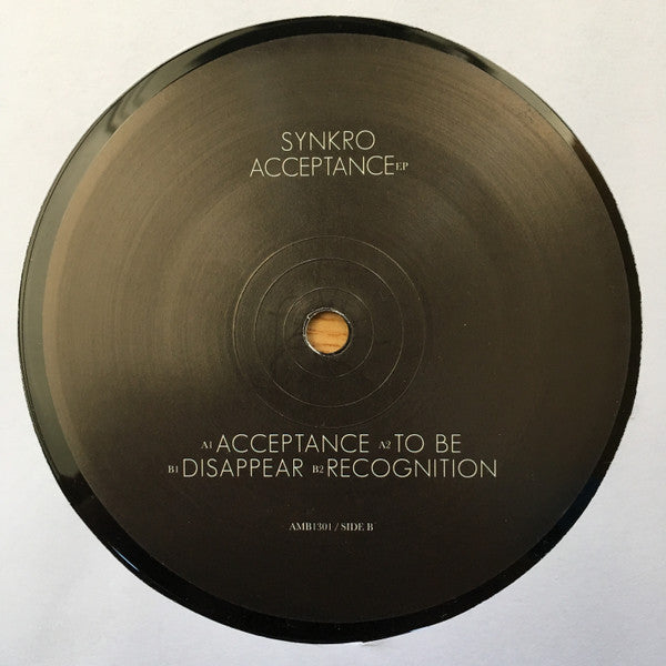 Image of Label Cover of 5144078S: 2x12" EP - SYNKRO, Acceptance EP (Apollo; AMB1301, UK 2013, Picture Sleeve) Very clean discs. Light creasing and bumped corners.  VG+/VG+