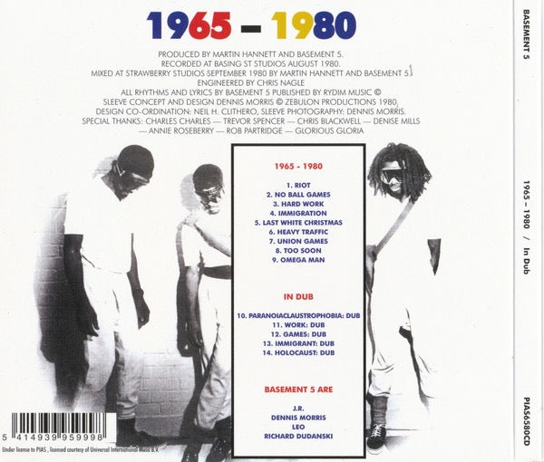 Image of Back Cover of CD - VG+/VG - BASEMENT 5, 1965-1980 / Basement 5 In Dub (Pias; PIAS6580CD, UK 2017 Reissue, Digipak, Booklet), ,  - 3416204C