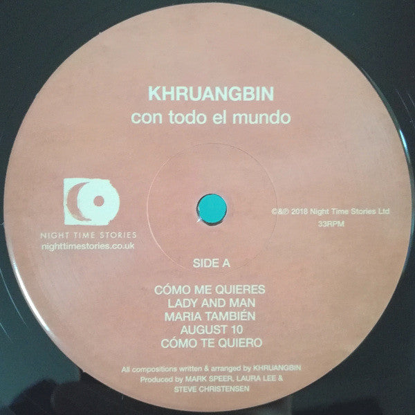 Image of Label Cover of LP - VG+/VG+ - KHRUANGBIN, Con Todo El Mundo (Night Time Stories; ALNLP50R, UK 2018, Inner, 180g), ,  - 3416541C