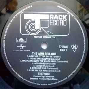 Image of Label Cover of LP - VG+/VG+ - THE WHO, The Who Sell Out (Track Record; 3715609, Europe 2015 Reissue, Poster, 180 Gram Vinyl), Still In Opened Shrinkwrap,  - 3746011S