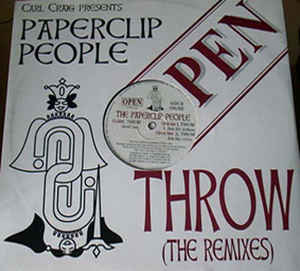 Image of Front Cover of 3324093E: 12" - CARL CRAIG PRESENTS PAPERCLIP PEOPLE, Throw (The Remixes) (Open; OPENT-004, UK 1994, Picture Sleeve)   VG+/VG