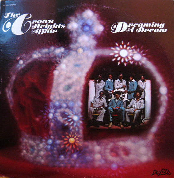 Image of Front Cover of LP - VG/VG - CROWN HEIGHTS AFFAIR, Dreaming a Dream (De-Lite; DEP-2017, US 1975), Shrink-wrap and notched cut-out on sleeve. Wear and bumps at corner,  - 2816330C