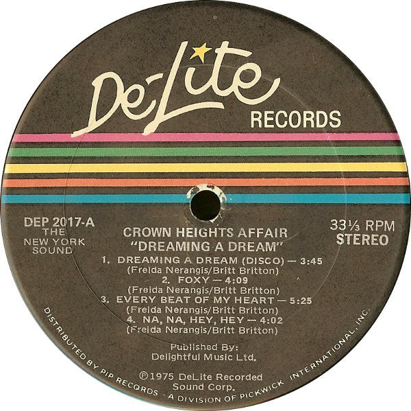 Image of Label Cover of LP - VG/VG - CROWN HEIGHTS AFFAIR, Dreaming a Dream (De-Lite; DEP-2017, US 1975), Shrink-wrap and notched cut-out on sleeve. Wear and bumps at corner,  - 2816330C