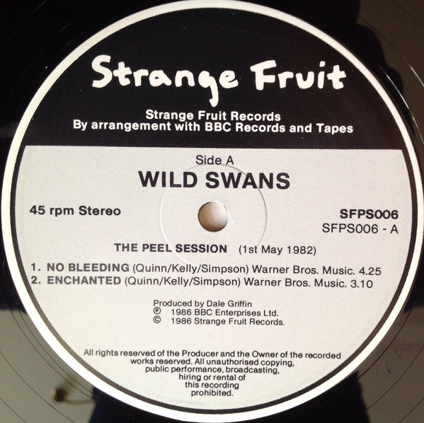 Image of Label Cover of 0616081C: 12" - WILD SWANS, The Peel Sessions (Strange Fruit; SFPS 006, UK 1986, Picture Sleeve) Long light hairlines, Nick to sleeve spine  VG/G+
