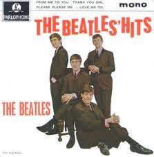 Image of Front Cover of 7" EP - VG/G - THE BEATLES, Hits (Parlophone Black/Yellow; GEP 8880, UK 1963, Laminated Flipback Sleeve, 1st Pressing - No Recording 1st Published on label), Light marks only, Sleeve intact but a little worn,  - 3516111C