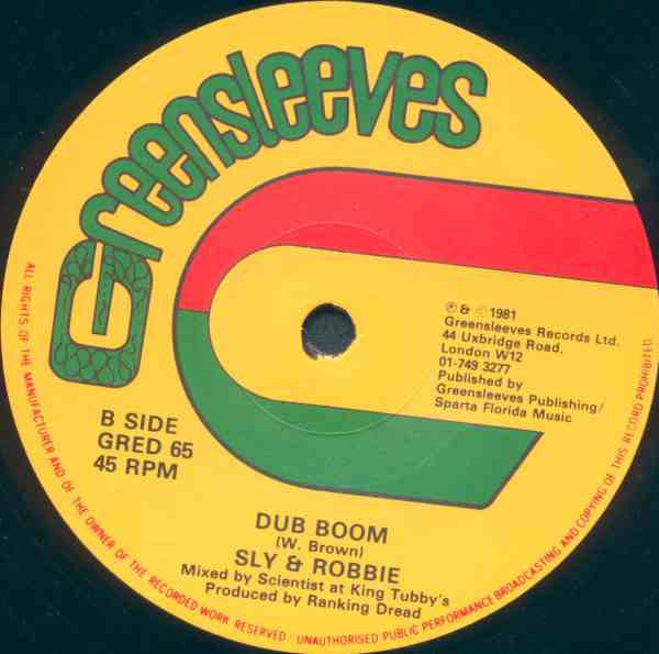 Image of Label Cover of 12" - VG/VG - RANKING DREAD, Fattie Boom Boom (Greensleeves Records; GRED 65, UK 1981, Company Sleeve), ,  - 2916254C