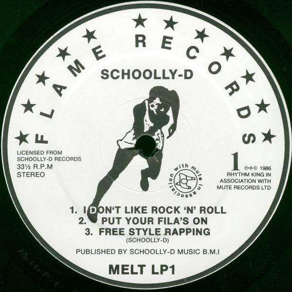 Image of Label Cover of LP - VG+/VG+ - SCHOOLLY D, Schoolly D (Flame; MELTLP1, UK 1986, Picture Sleeve), Light marks. Light ringwear.,  - 2326155E