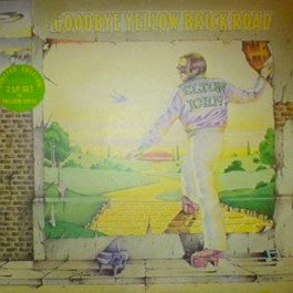 Image of Front Cover of 2xLP - VG/VG - ELTON JOHN, Goodbye Yellow Brick Road (DJM Records Black and Yellow; DJE29001, UK 1976 Reissue, Triple Gatefold, No Printers Credit), Sticker Damage To Sleeve,  - 2126008E