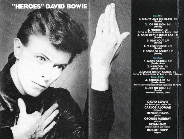 Image of Front Cover of Cassette - VG+/VG+ - DAVID BOWIE, "Heroes" (EMI; TCEMD 1025, UK 1991 Reissue, Remastered), ,  - 2636060E