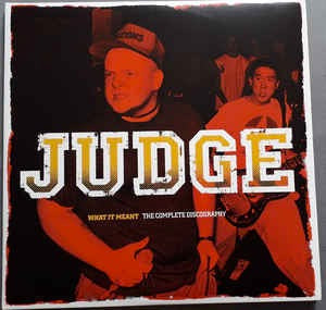 Image of Front Cover of 2xLP - VG+/VG+ - JUDGE, What It Meant - The Complete Discography (Revelation Records ; REV122, US 2014 Reissue, Gatefold, Insert, Blue Translucent Vinyl, Fifth press), ,  - 1946028S