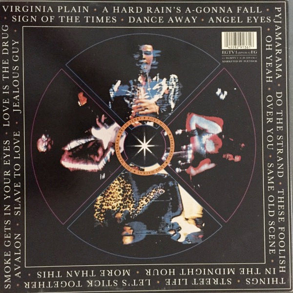 Image of Back Cover of 2xLP - VG/VG - BRYAN FERRY / ROXY MUSIC, Street Life - 20 Greatest Hits (EG; EGTV 1, UK 1986, Gatefold, 2 Black Inners, Marketed By Polydor), Initials Written in Black Marker on Front and Rear Sleeves and Labels,  - 3226127E