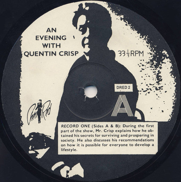 Image of Label Cover of 2xLP - VG+/VG+ - QUENTIN CRISP, An Evening With (Cherry Red; DRED2, UK 1981, Gatefold), ,  - 2126279E