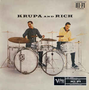 Image of Front Cover of LP - VG/EX - GENE KRUPA AND BUDDY RICH, Krupa And Rich (Verve Records; 817 109-1, France 1984 Reissue), ,  - 4326153E