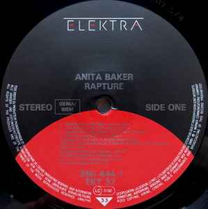 Image of Label Cover of 4625034E: LP - ANITA BAKER, Rapture (Elektra; EKT 37, UK 1986)   VG+/VG+