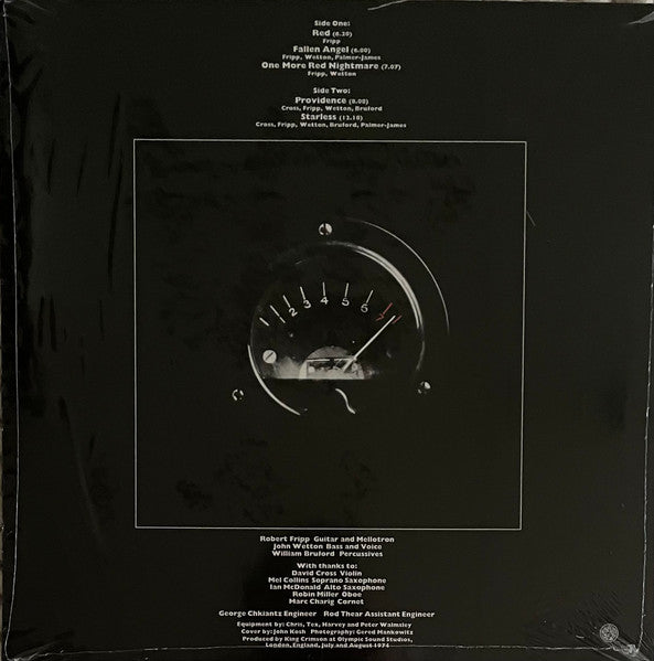 Image of Back Cover of LP - NEW/NEW - KING CRIMSON, Red (Discipline Global Mobile; KCLLP7, Europe 2020 Reissue, Inner, 200 Gram Vinyl), ,  - 0816276C