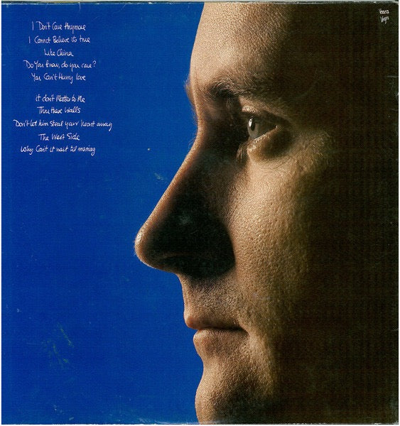 Image of Back Cover of LP - VG/VG - PHIL COLLINS, Hello, I Must Be Going! (Virgin; V2252, UK 1982, Gatefold, Round Thumb-Cut Inner, First Press), Light Marks only. No Hype Sticker ,  - 1516098C
