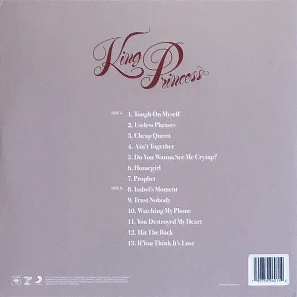 Image of Back Cover of LP - EX/EX - KING PRINCESS, Cheap Queen (Columbia; 19075997161, Europe 2019, Gatefold, Poster, White Marble Vinyl.), Still In Opened Shrinkwrap With Hype Sticker,  - 4216723C