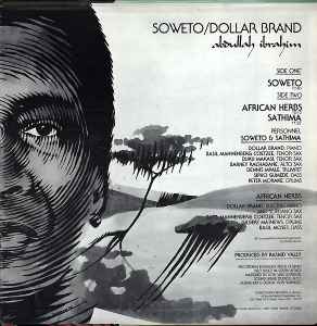 Image of Back Cover of LP - VG/VG - DOLLAR BRAND, Soweto (Chiaroscuro Records; CR 2012, US 1978 Reissue, Picture sleeve), ,  - 3826057E
