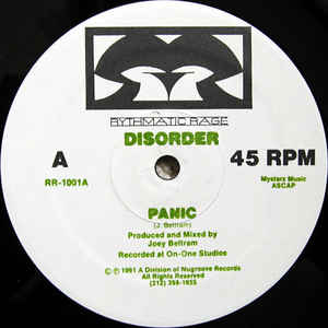 Image of Front Cover of LP - /VG - DISORDER, Panic (Rhythmatic Rage; RR-1001, US 1991), , A	Panic	B	Groove Attack	 - 2646068S