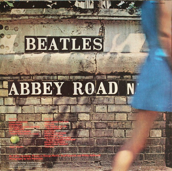 Image of Back Cover of LP - VG+/VG+ - THE BEATLES, Abbey Road (Apple Records; 5C P062-04243, Netherlands 1979 Reissue, Die Cut Sleeve, Picture Disc), ,  - 3826280E
