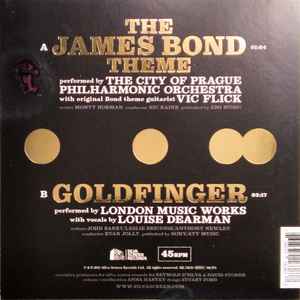 Image of Back Cover of 7" - VG+/VG+ - VARIOUS, 007: The James Bond Theme & Goldfinger (Silva Screen; SIL71638, UK 2021, Hype Stickered, Gold Foil Blocked Sleeve, Numbered, Limited Edition), No. 0052/2007.,  - 3016285C