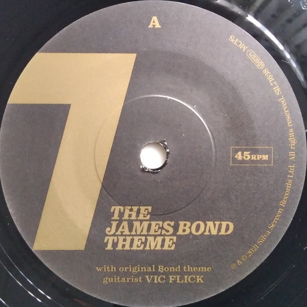 Image of Label Cover of 7" - VG+/VG+ - VARIOUS, 007: The James Bond Theme & Goldfinger (Silva Screen; SIL71638, UK 2021, Hype Stickered, Gold Foil Blocked Sleeve, Numbered, Limited Edition), No. 0052/2007.,  - 3016285C