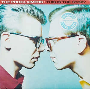 Image of Front Cover of 4514420C: LP - THE PROCLAIMERS, This Is The Story (Chrysalis Blue/White Graduated Labels; CHR 1602, UK 1987, Inner, No Extra Track) Comes with 2 page press release and photo in nice condition!  VG/VG