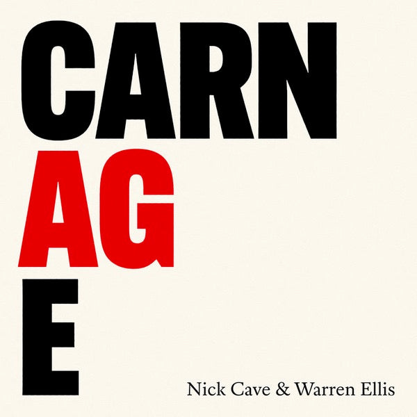 Image of Front Cover of 4935176E: LP - NICK CAVE AND WARREN ELLIS, Carnage (Goliath Records; BS021LP, Europe 2021, Booklet & Inner)   NEW/NEW