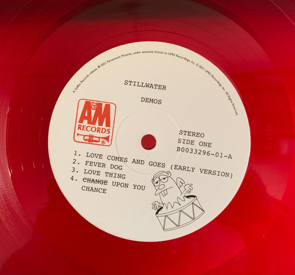 Image of Label of 1724345E: LP - STILLWATER, Demos (A&M Records; 80033296-01, US 2021, Insert, Red Vinyl, Record Store Day 2021 Release)   EX/EX