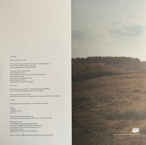 Image of Back Cover of 0315181C: 12" EP - TIM BURGESS, Ascent Of The Ascended (Bella Union; BELLA1104V, Europe 2020, Picture Sleeve, Neon Orange Vinyl) Opened Instore  EX/EX