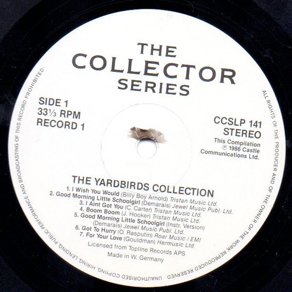 Image of Label Cover of 2444304S: 2xLP - THE YARDBIRDS, The Yardbirds Collection (Castle Communications; CCSLP 141, UK & Europe 1986, Gatefold) Cat Scratched Spine  G+/VG