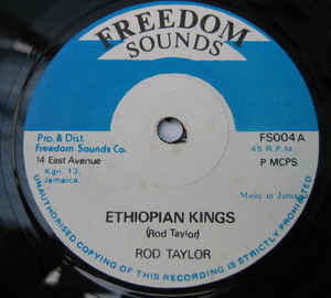 Image of Front Cover of 7" - /VG - ROD TAYLOR  / SOUL SYNDICATE, Ethiopian Kings / Version (Freedom Sounds  ; , UK 1979, Plain Sleeve), Strong VG - lightest marks only. Clean labels.,  - 2216020C