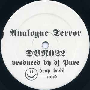 Image of Front Cover of 12" - /G+ - DJ PURE, Analogue Terror (Drop Bass Network  ; DBN022, US 1995, Company Sleeve), Small bump and some light marks, plays VG/VG+,  - 1746092S