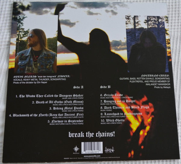 Image of Back Cover of 0214318C: LP - DARKTHRONE, Dark Thrones And Black Flags (Peaceville  ; VILELP237, UK 2015 Reissue, Inner, No Poster)   NEW/NEW