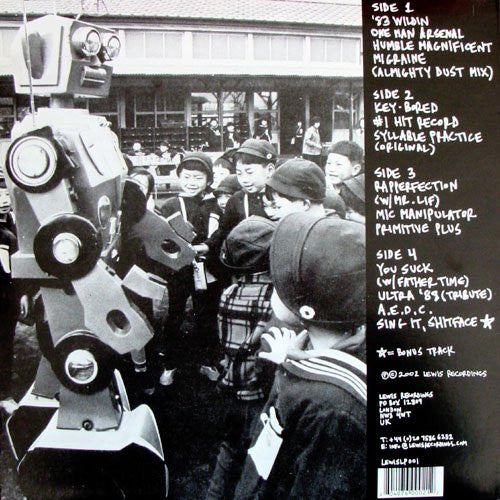 Image of Back Cover of 2xLP - VG/VG+ - EDAN, Primitive Plus (Lewis; LEWISLP001, UK 2002, Insert), Strong VG to sleeve - just one corner bump. Some staining to labels.,    - 0415538C