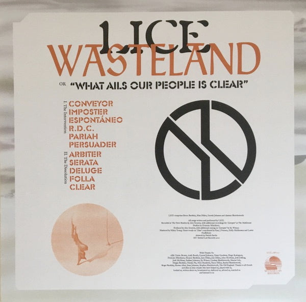 Image of Back Cover of 2851104S: LP - LICE, WASTELAND: What Ails Our People Is Clear (Settled Law  ; SETLAW5LP, UK 2021, Inner, Booklet)   NEW/NEW