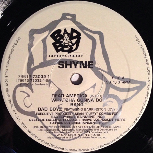 Image of Label Cover of 2xLP - VG/VG - SHYNE, Shyne (Bad Boy Entertainment  ; 78612-73032-1, US 2000), Light hairlines. Wear to sleeve with ringwear. WOL.,  - 3726394E