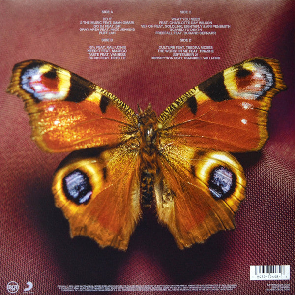 Image of Back Cover of 2xLP - VG+/VG+ - KAYTRANADA, Bubba (RCA  ; 19439-72448-1, Europe 2020, Gatefold, 2 Inners, Poster, 180 Gram Vinyl), Still In Opened Shrinkwrap,  - 3846016S