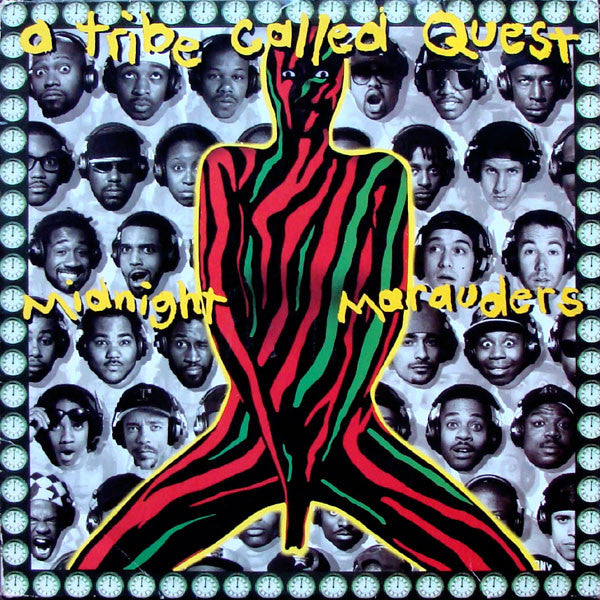 Image of Front Cover of 2xLP - VG/G+ - A TRIBE CALLED QUEST, Midnight Marauders (Jive ; HIP 143, Europe 1993, Released with No Inners), Corner crease and old shop sticker on cover. Plays with light surface noise.,  - 3046061S