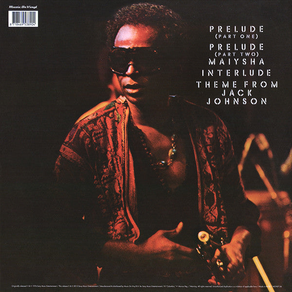 Image of Back Cover of 2xLP - VG+/VG+ - MILES DAVIS, Agharta (Music On Vinyl  ; MOVLP134, Europe 2015 Reissue, Gatefold, 180 Gram Vinyl), ,  - 2946213S
