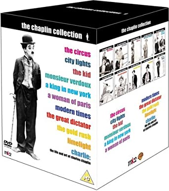 Image of Front Cover of 3914659C: 18xDVD - CHARLIE CHAPLIN, The Charlie Chaplin Collection (Warner Brothers; , UK 2003, Box Set)   VG/VG+