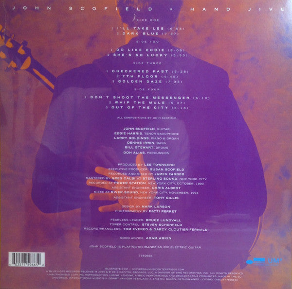 Image of Back Cover of 2xLP - EX/EX - JOHN SCOFIELD, Hand Jive (Blue Note  ; 7759665, USA & Europe 2019), ,  - 1946252S
