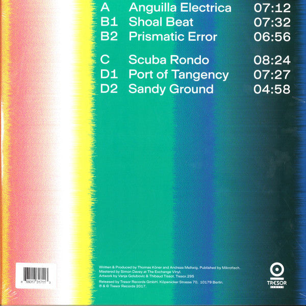 Image of Back Cover of 5124003E: 2xLP - PORTER RICKS, Anguilla Electrica (Tresor; TRESOR295, Germany 2017) Strong VG.  VG+/VG