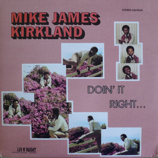 Image of Front Cover of 3545244S: LP - MIKE JAMES KIRKLAND, Doin' It Right (Luv N' Haight  ; LHLP030, US 2014 Reissue, Picture Sleeve, Red Vinyl)   VG+/VG+